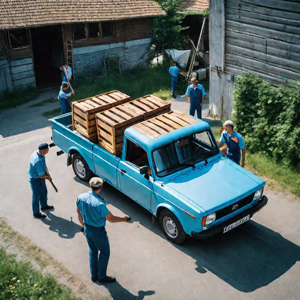 Погрузка груза в пикап ВАЗ 2104