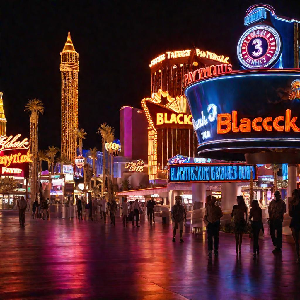 Улица с казино в Лас Вегас