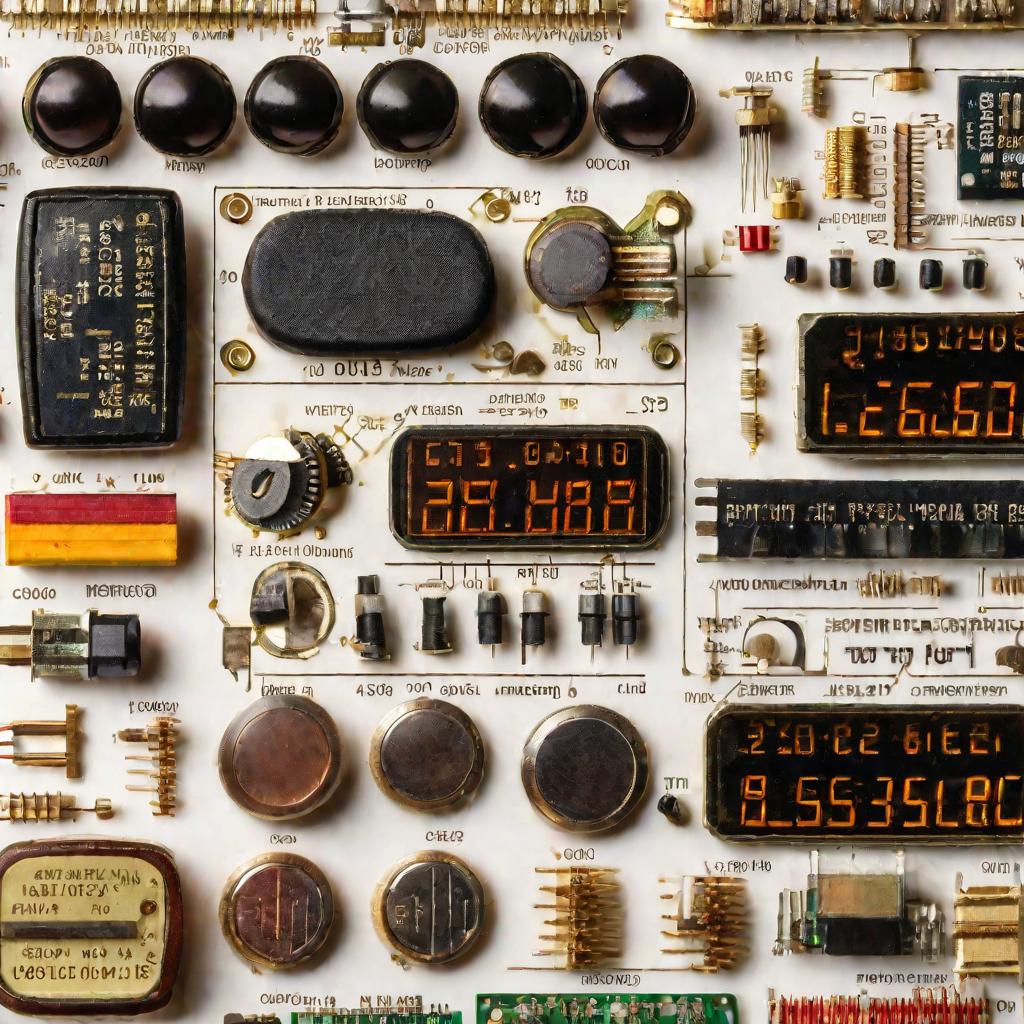 Советские радиодетали на столе