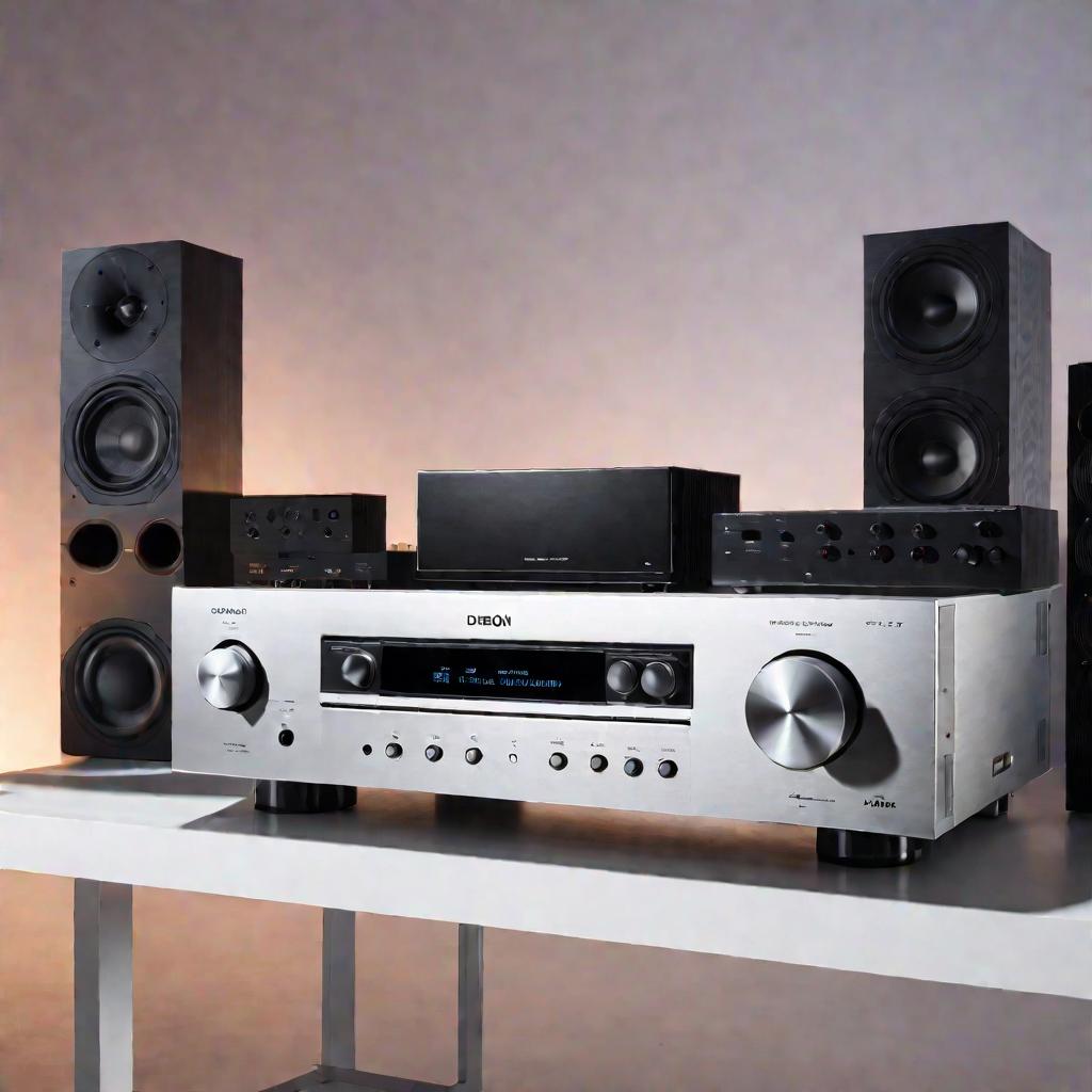 Ресивер Denon AVC-X4700H сверху на столе