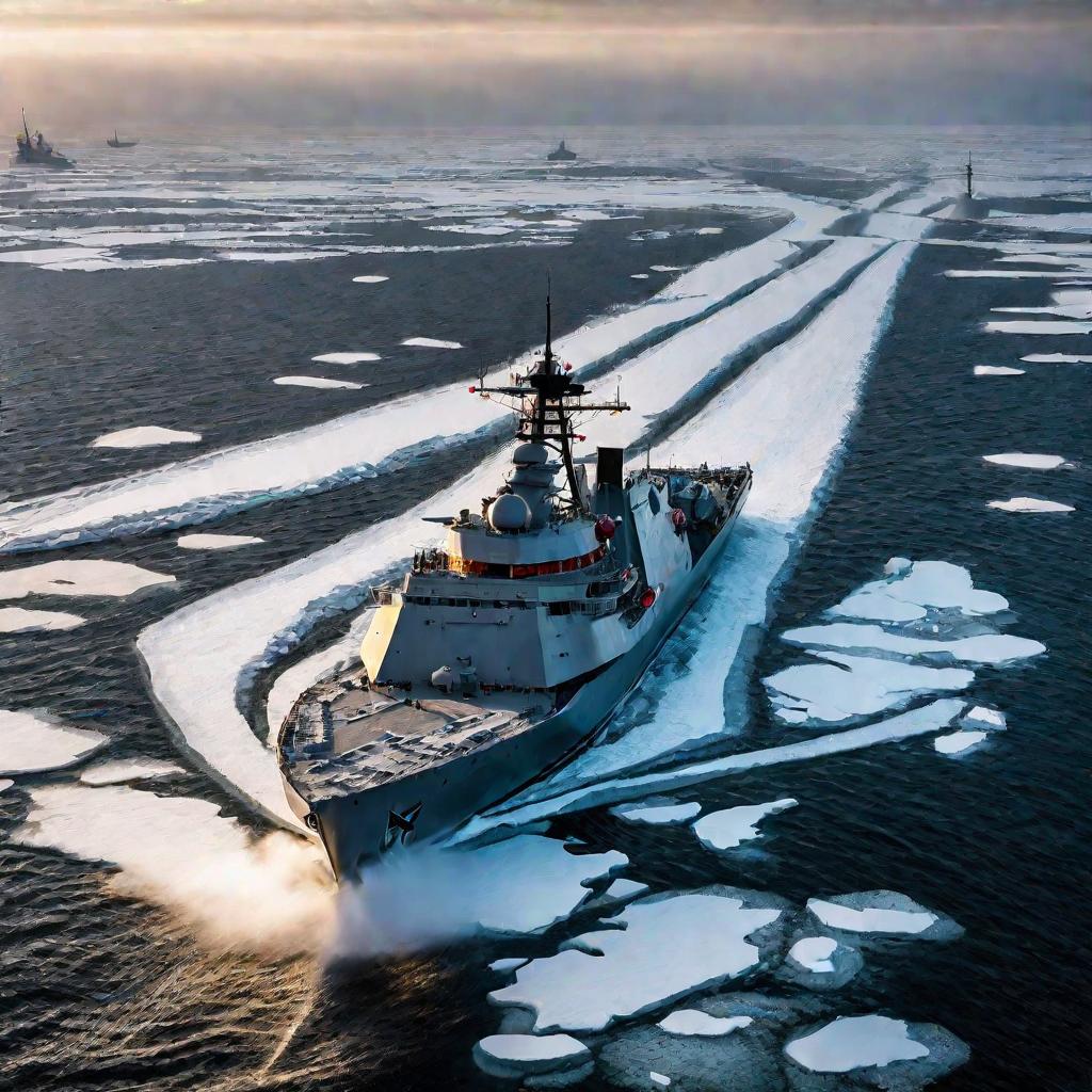 МРК патрулирует Балтийское море зимой
