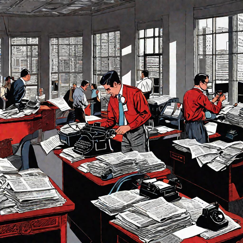 Офис газеты, журналисты