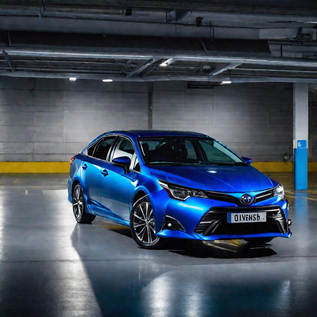 Toyota Avensis паркует задним ходом