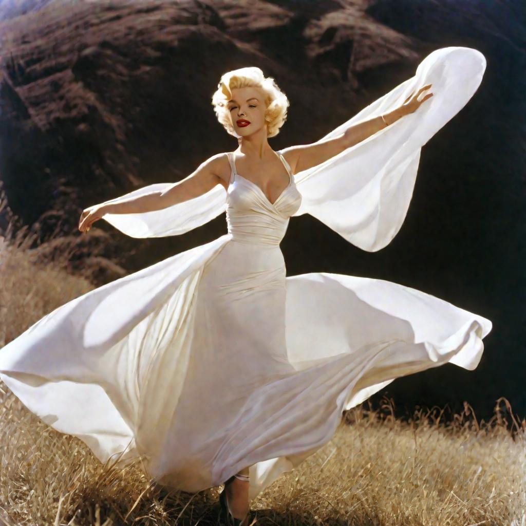 Мэрилин Монро в белом платье
