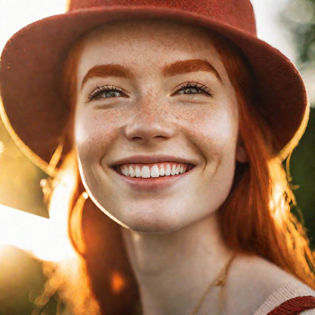 Портрет улыбающейся девушки