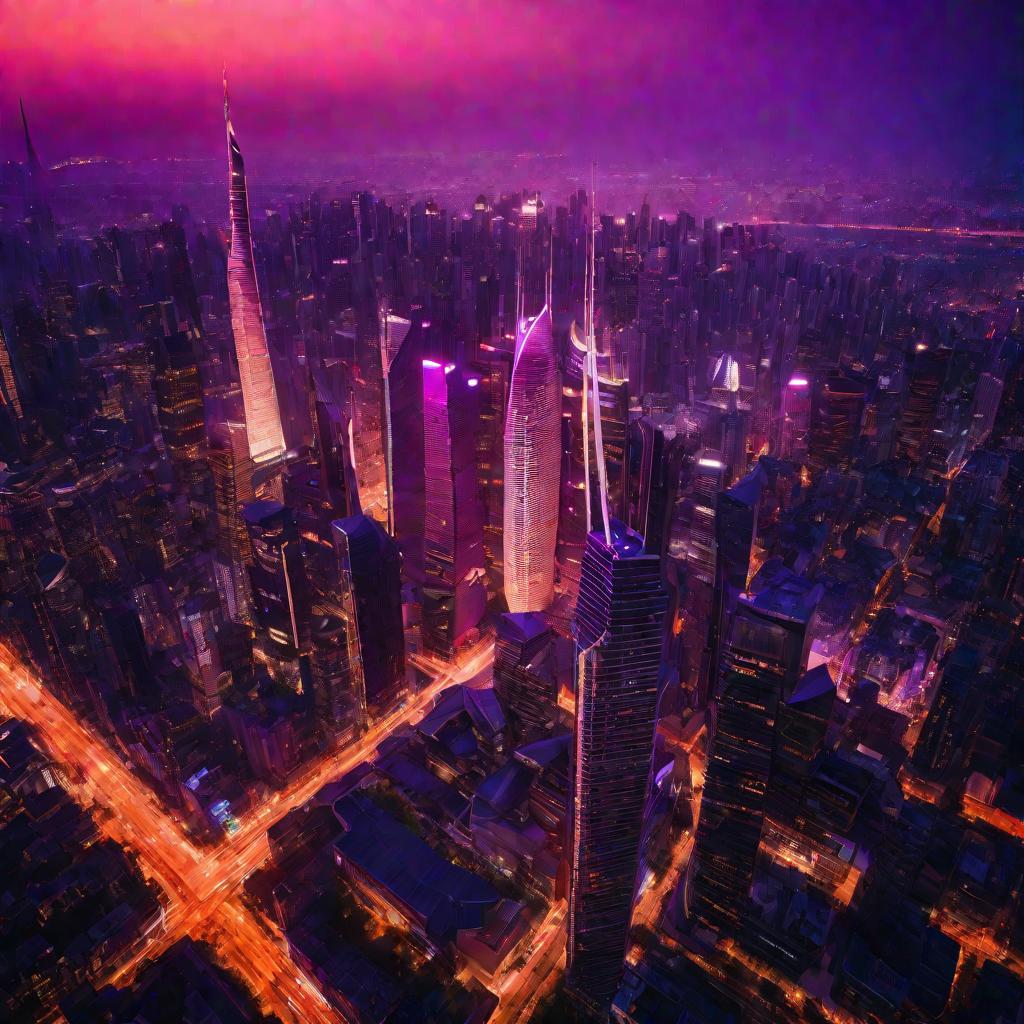 панорама ночного города