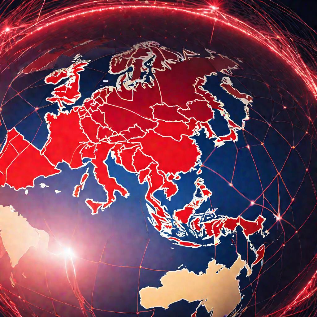 Планета Земля с подсветкой России