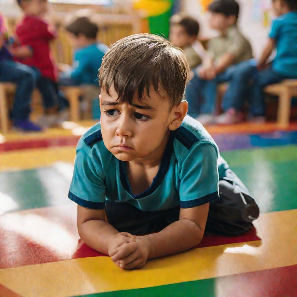 Плачущий ребенок в детском саду