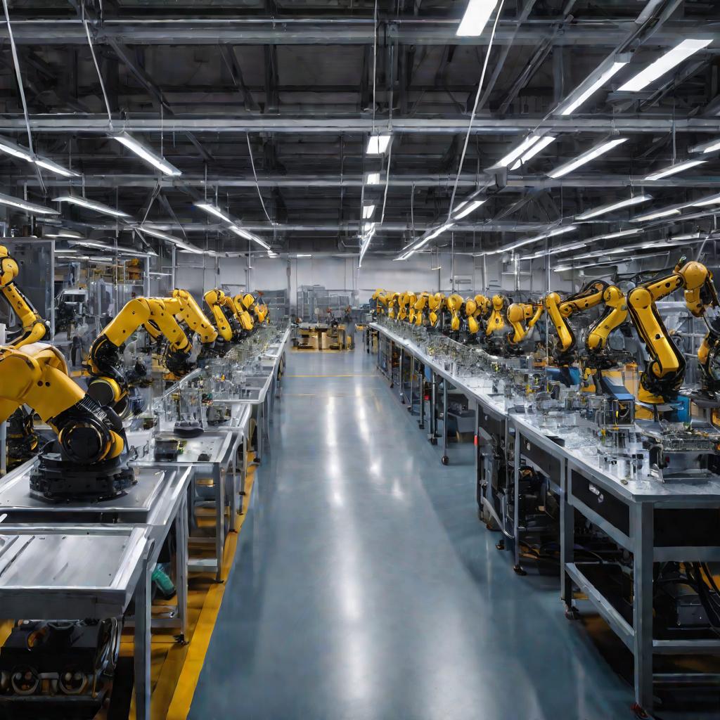 Роботы на фабрике собирают тактильные модули