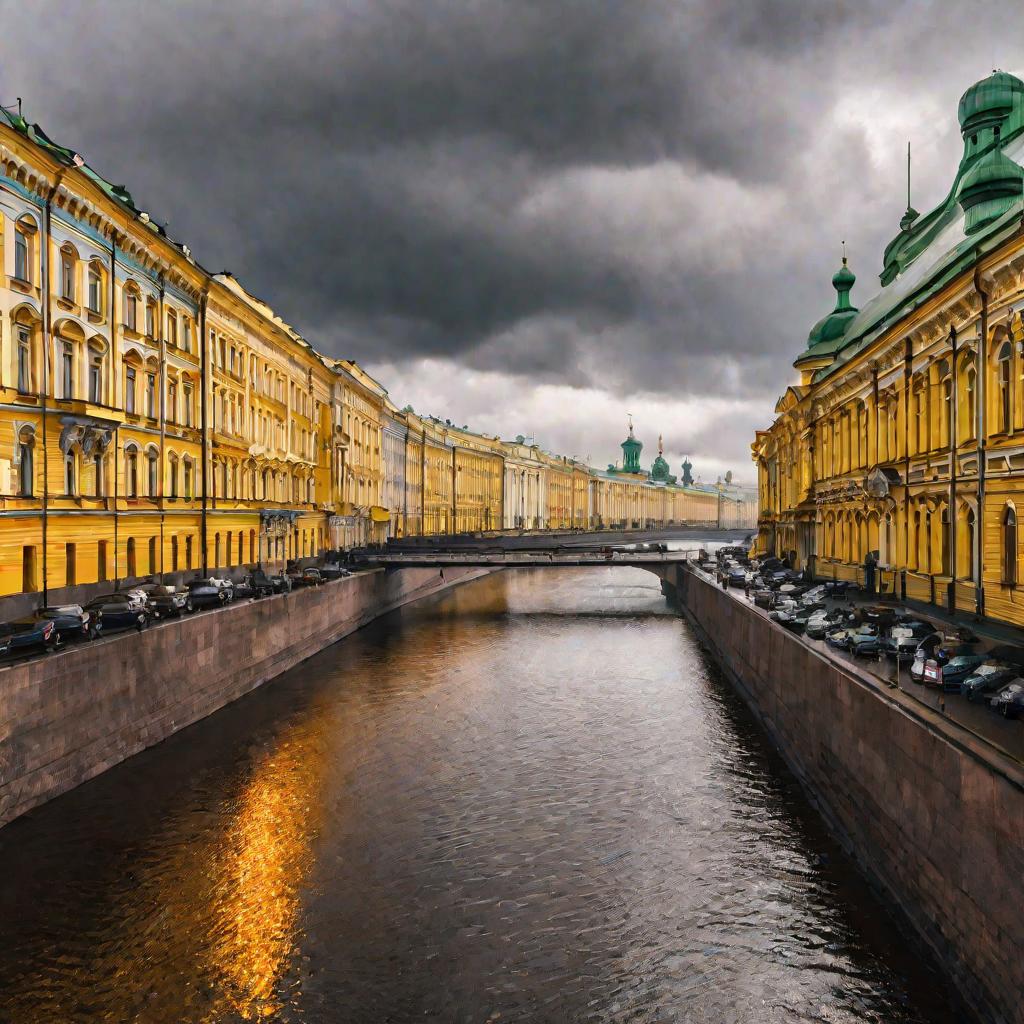 Петербург в дождливый весенний день