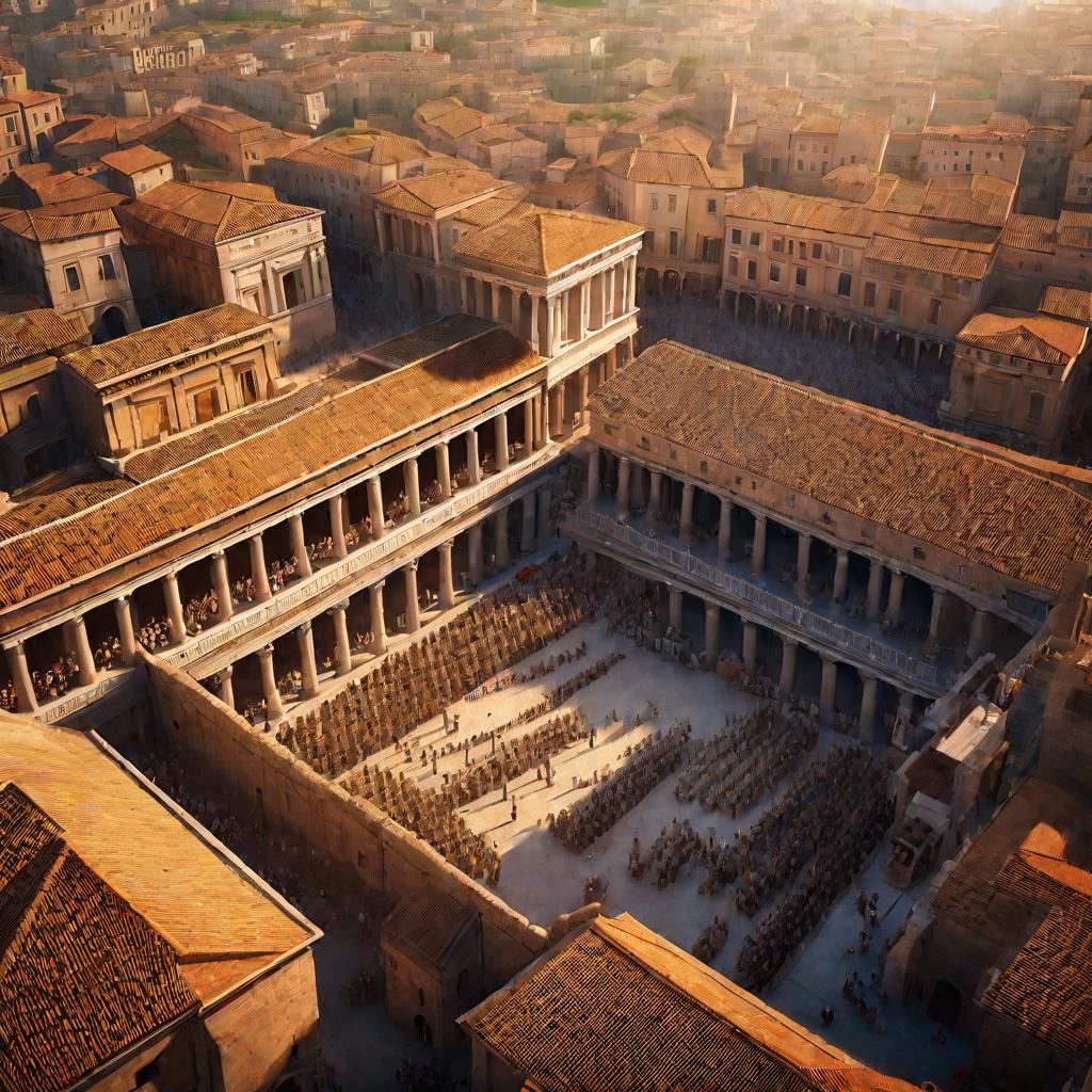 Римский рынок с римскими цифрами