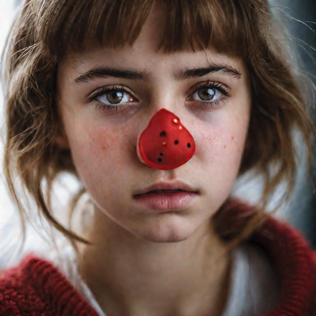 Портрет девушки-подростка с аллергией
