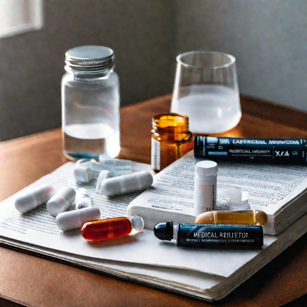 Лекарства от тромбофилии на столе
