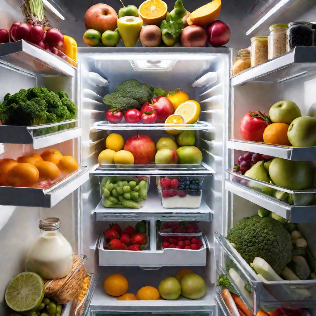 Холодильник с полезными продуктами