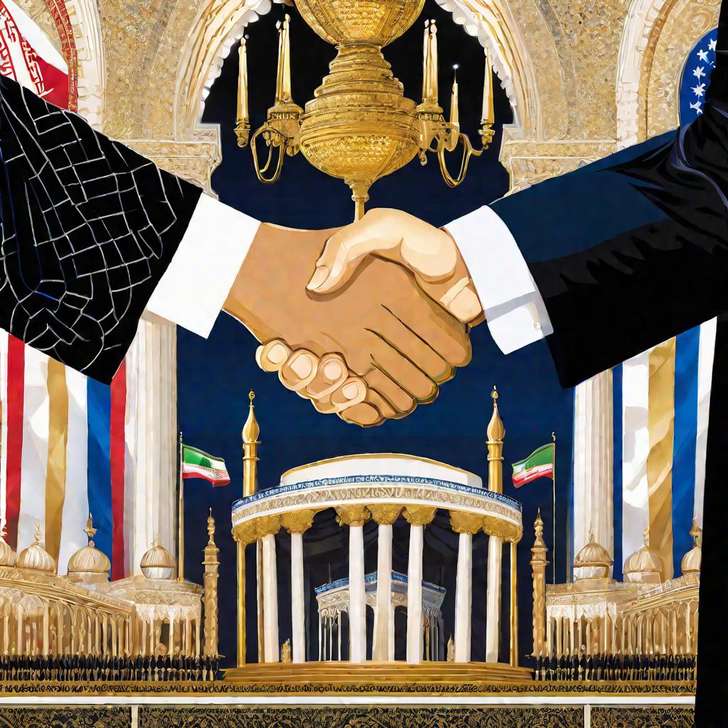 Рукопожатие иранского аятоллы и американского президента