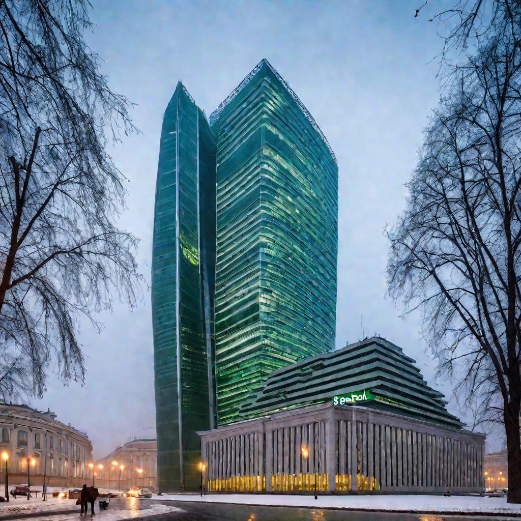 Здание центрального офиса Сбербанка в Москве.