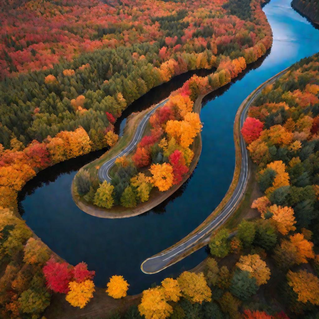 Осенний лес в сумерках