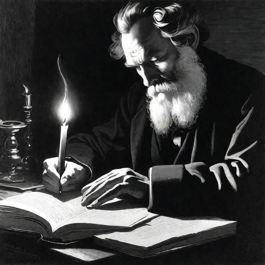 Толстой пишет Анну Каренину ночью при свечах