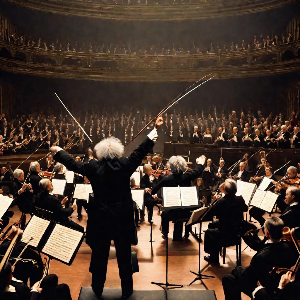 Бетховен дирижирует 9 симфонию