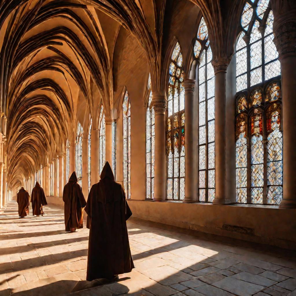 Монахи в монастыре
