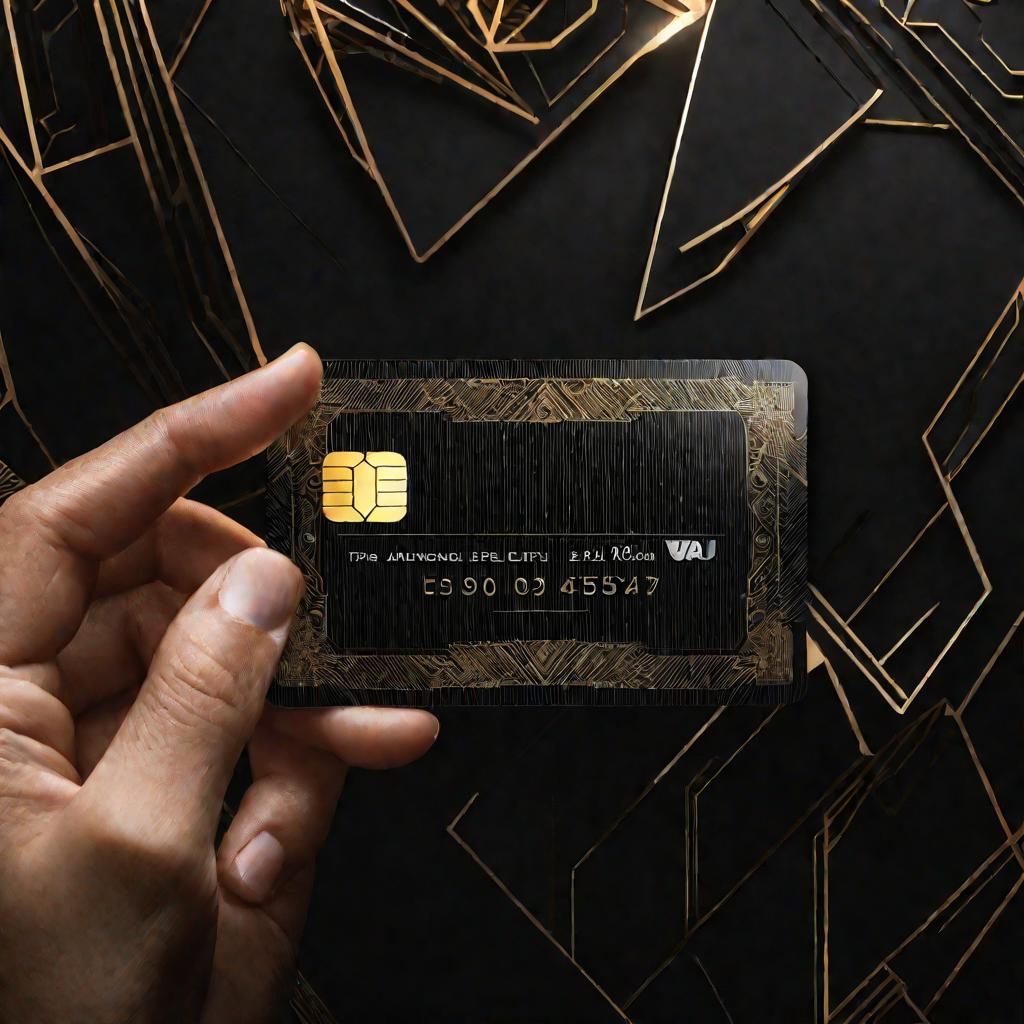 Элитная премиальная кредитка Ситибанка на черном фоне