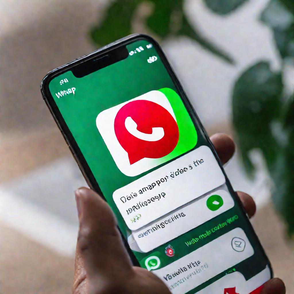 На экране смартфона видно предупреждение WhatsApp о неотправленном видеофайле.