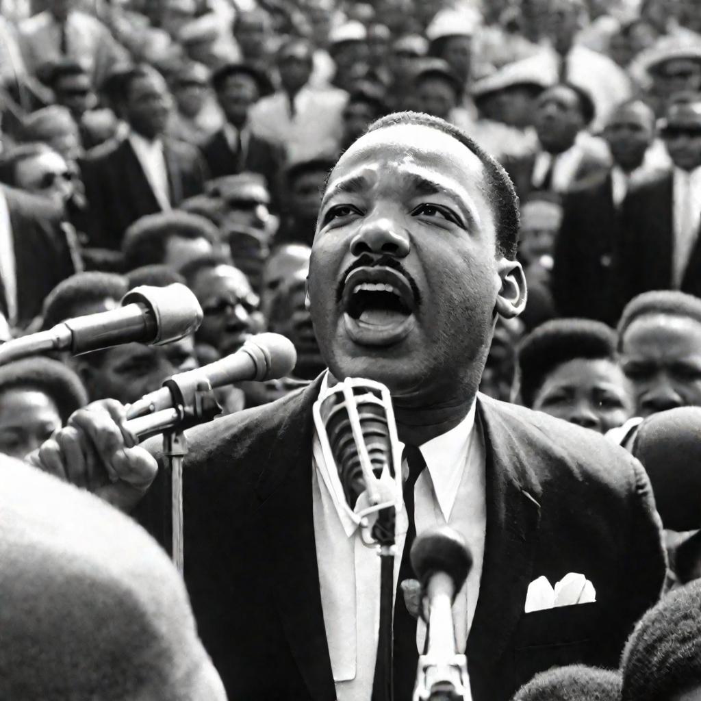 Мартин Лютер Кинг выступает