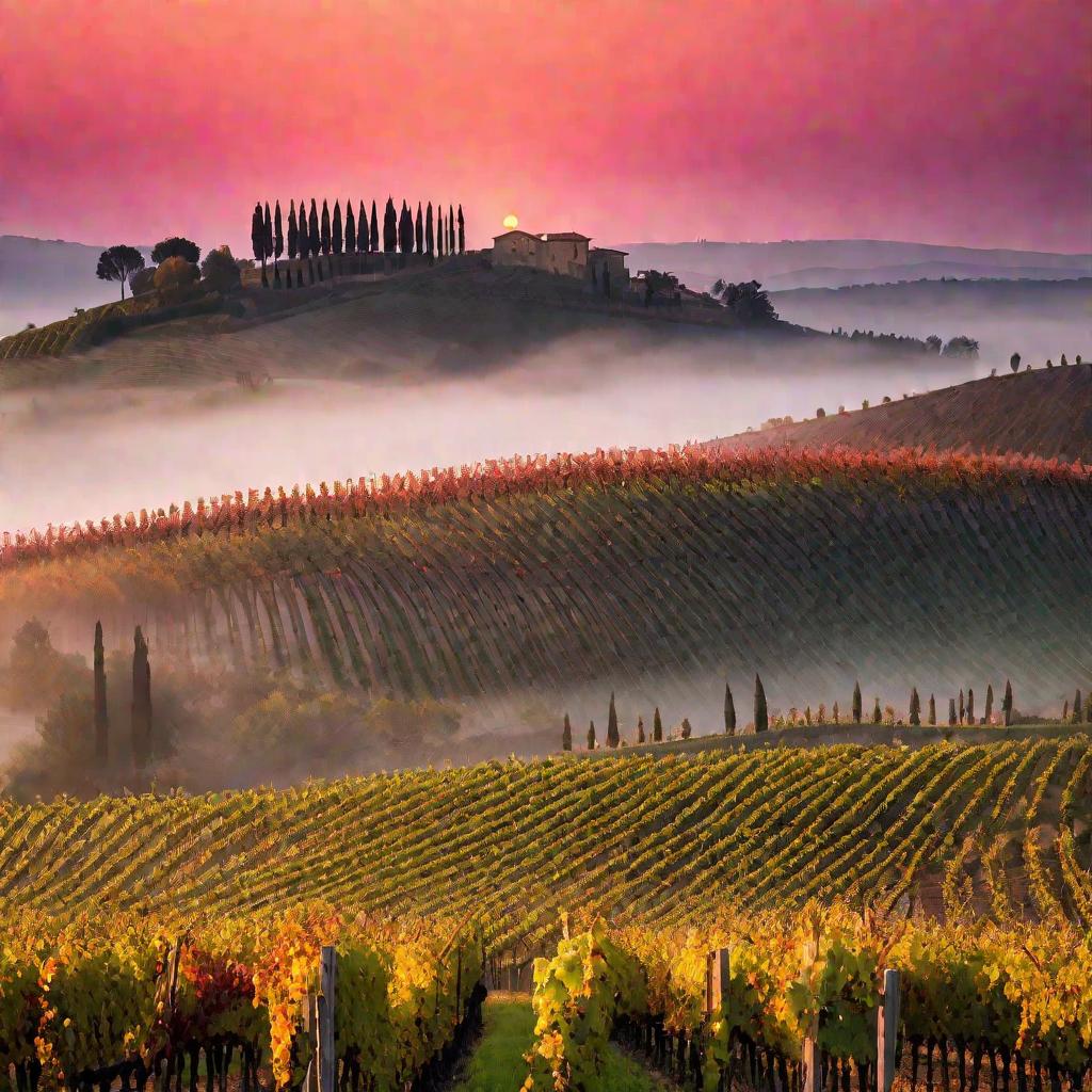 Туманные виноградники Тосканы