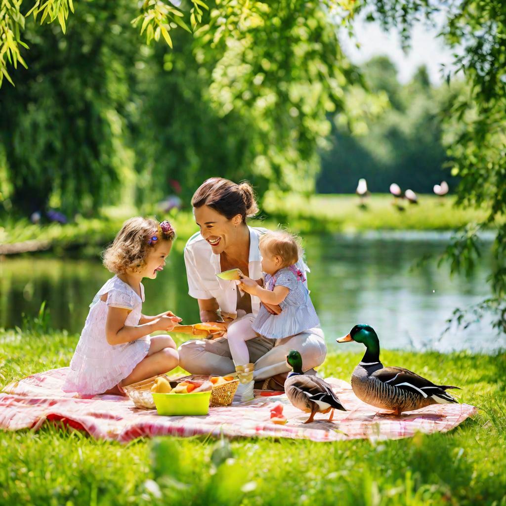 Семейный пикник летом