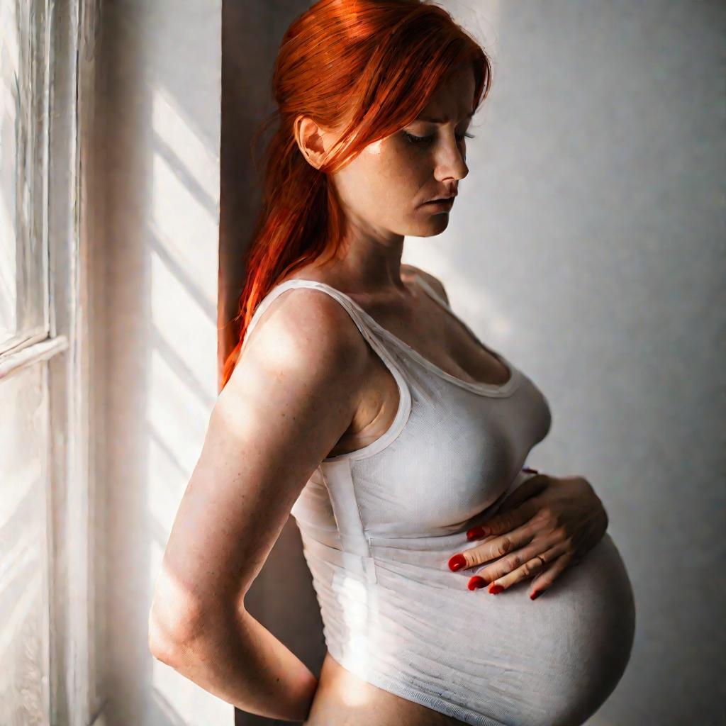 Беременная женщина с имплантационным кровотечением
