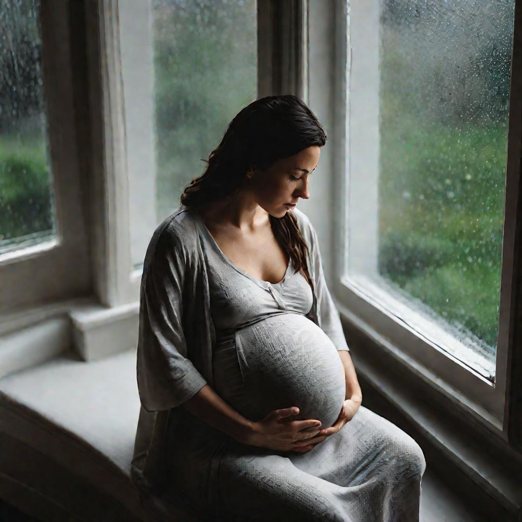 Беременная женщина думает о здоровье