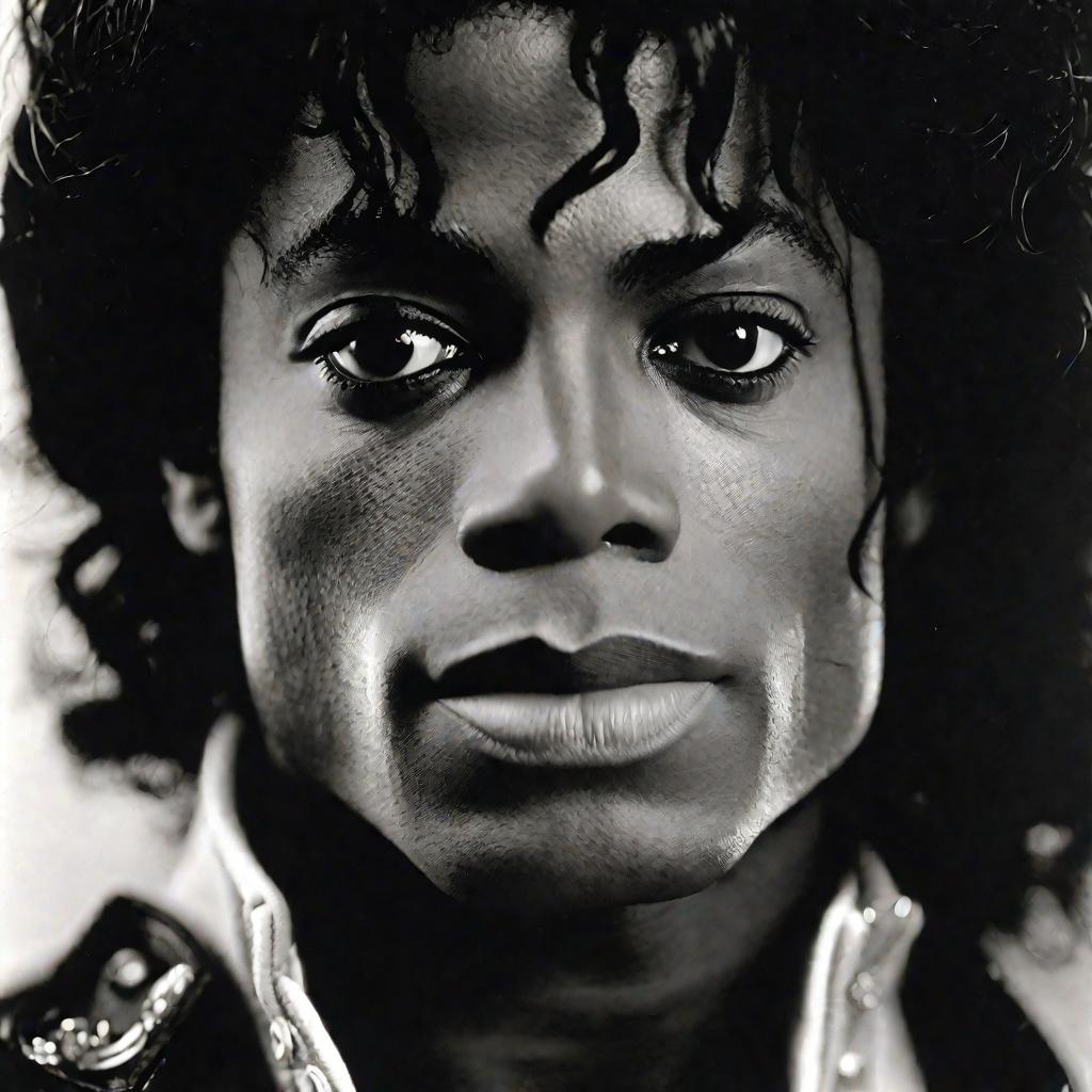 Портрет лица Майкла Джексона в начале 1990-х годов.