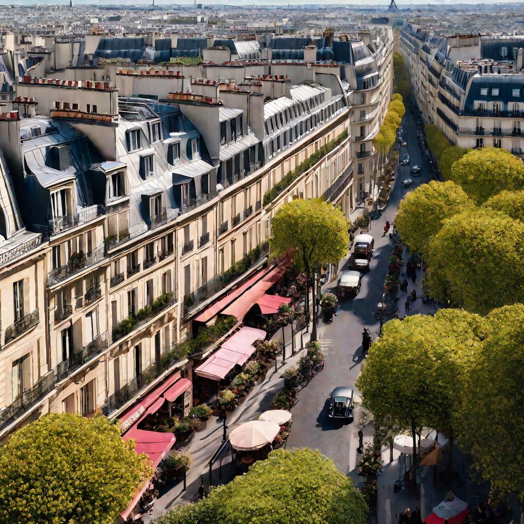 Вид Парижа сверху