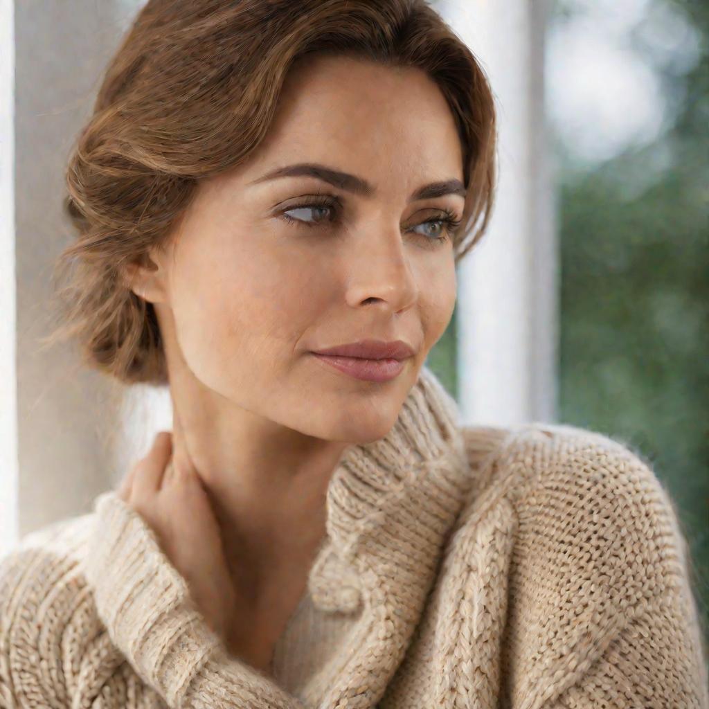 Портрет женщины в свитере