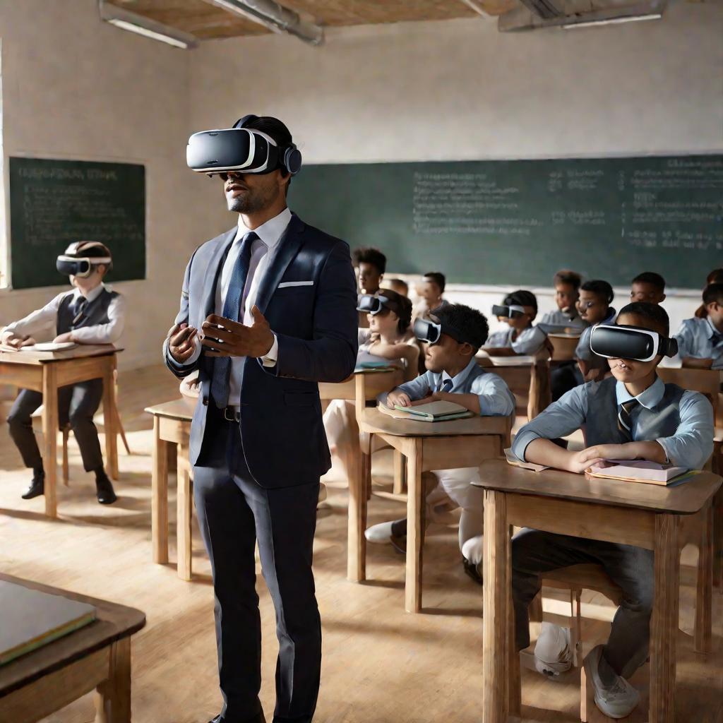 Класс с VR очками
