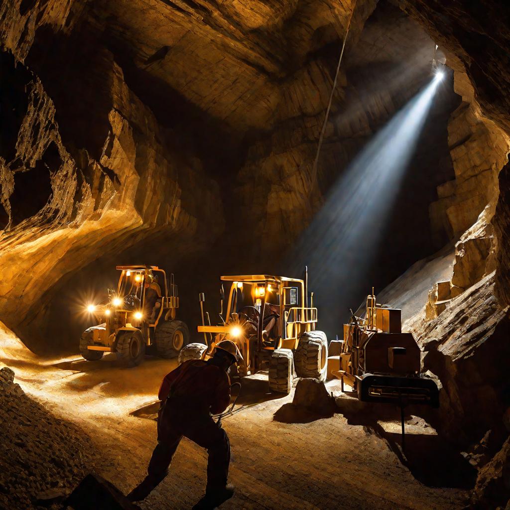 Подземный рудник по добыче известняка