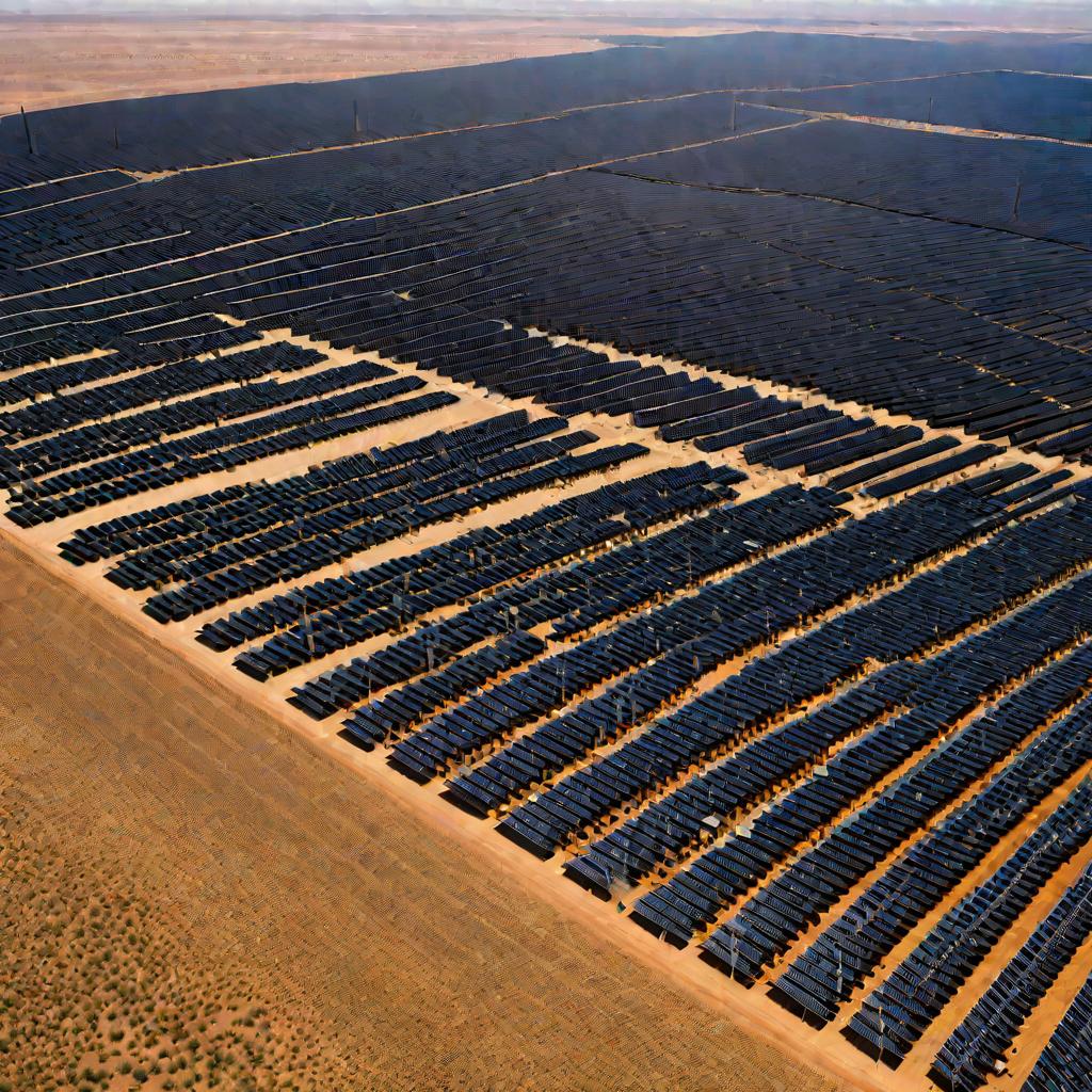 Солнечная электростанция в пустыне