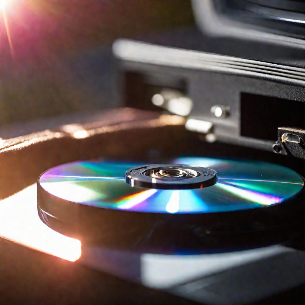 Вставка диска в дисковод