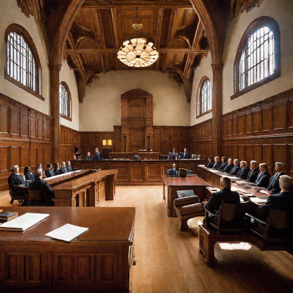 Зал судебного заседания по земельному праву