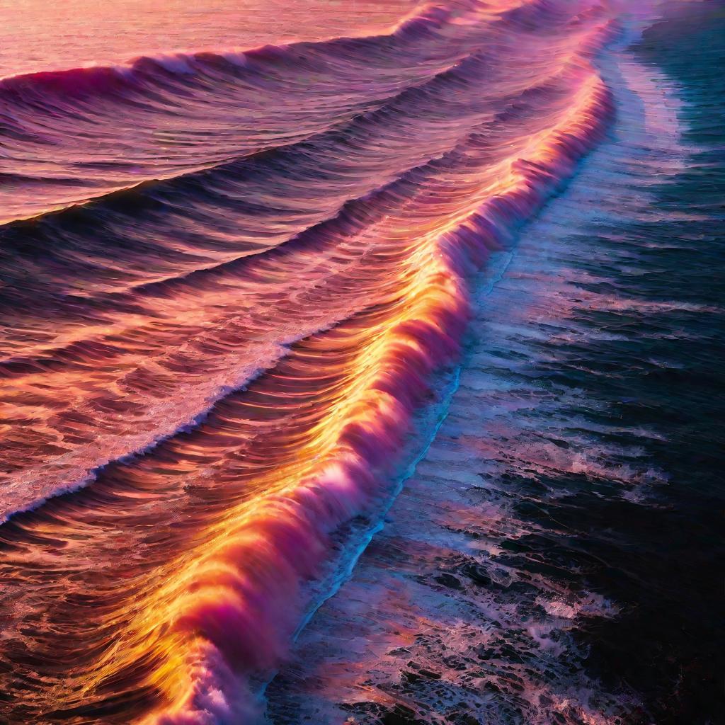 Закат над волнами