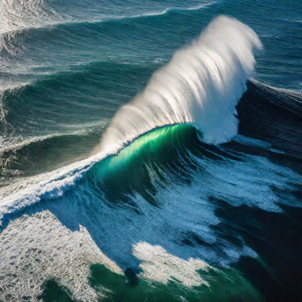 Огромная океанская волна