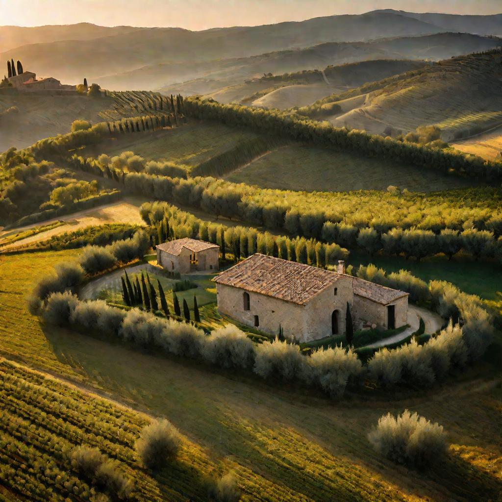 Итальянская ферма по производству оливкового масла