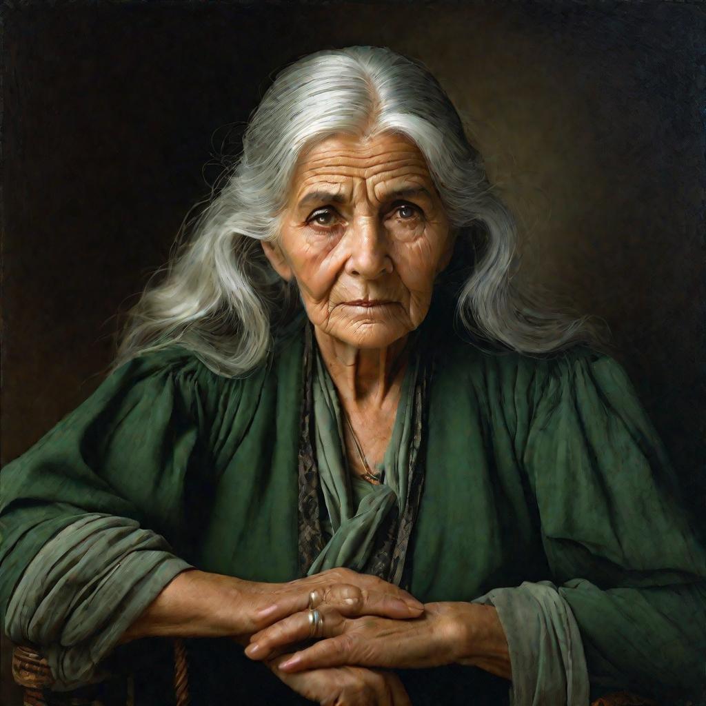 Портрет пожилой мудрой женщины