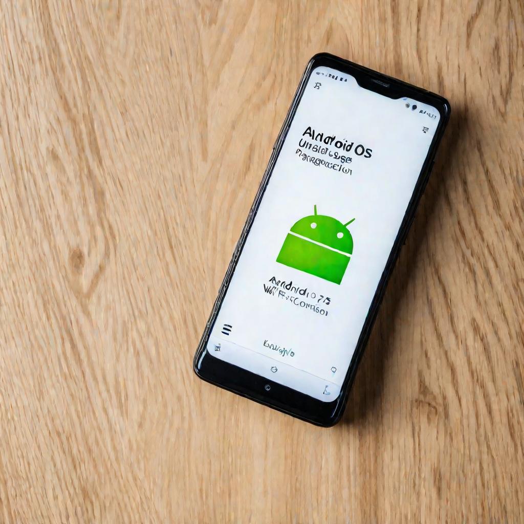 Смартфон показывает ход загрузки обновления Android