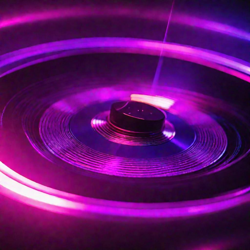 Фото диск тренажера излучающий энергию света