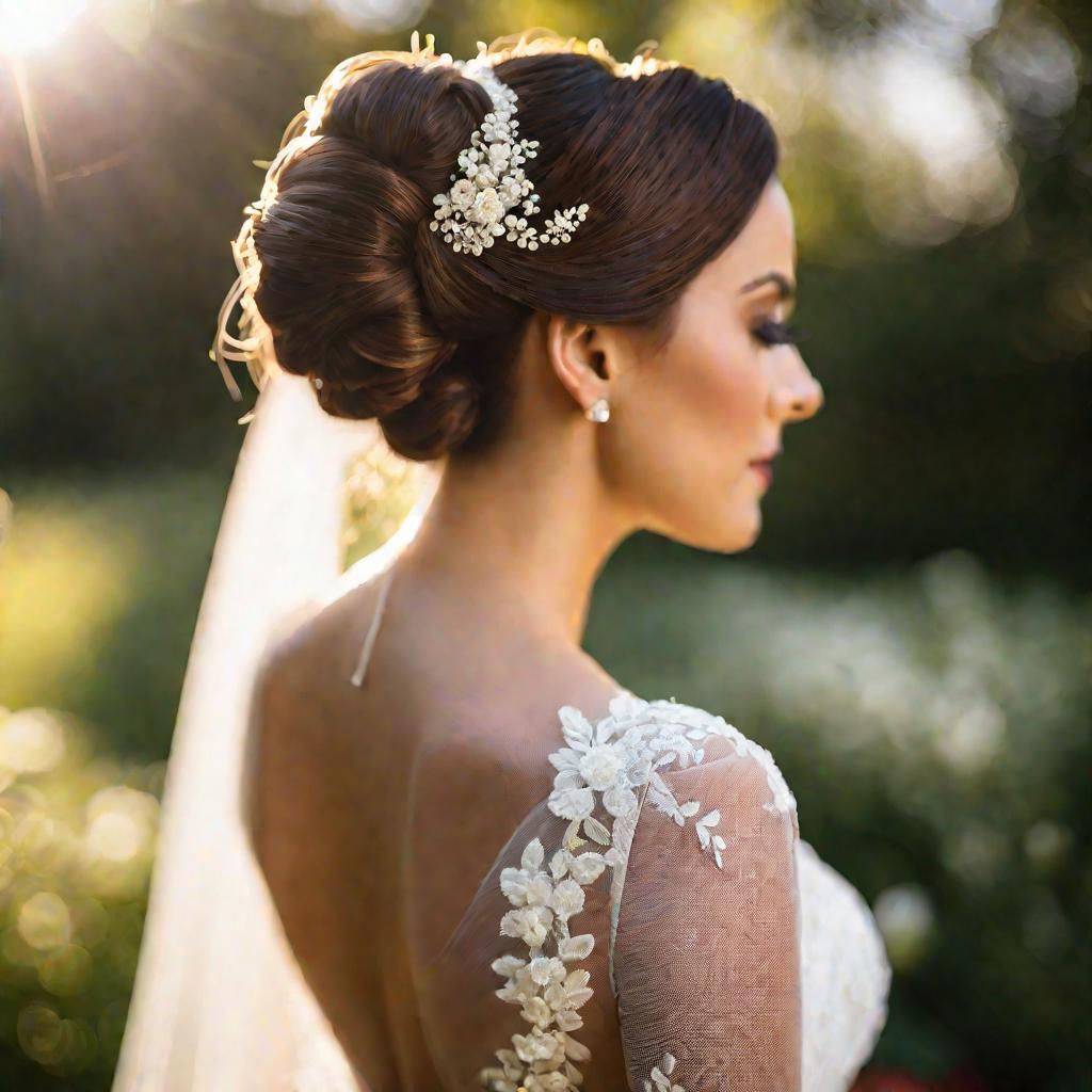 Свадебная прическа невесты французская коса