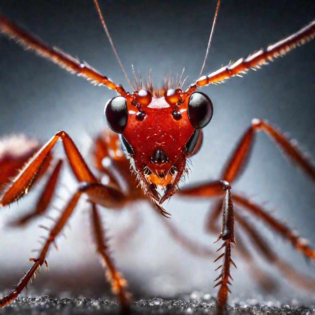 Крупным планом портрет муравья