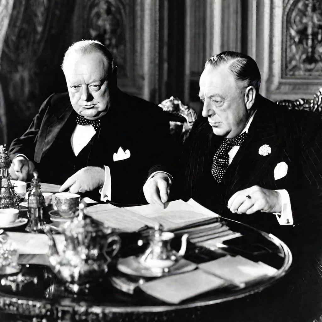Черчилль и Рузвельт в отеле