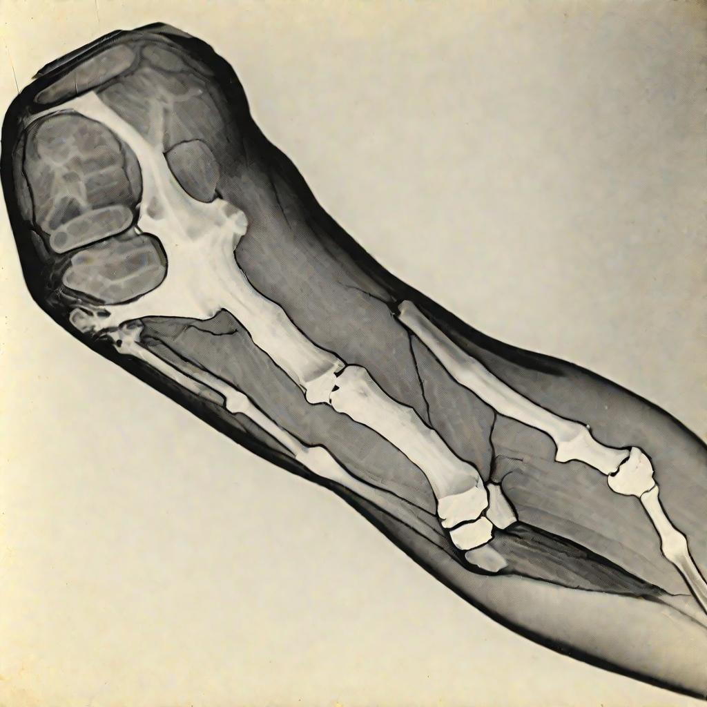 Рентгеновский снимок перелома кости предплечья