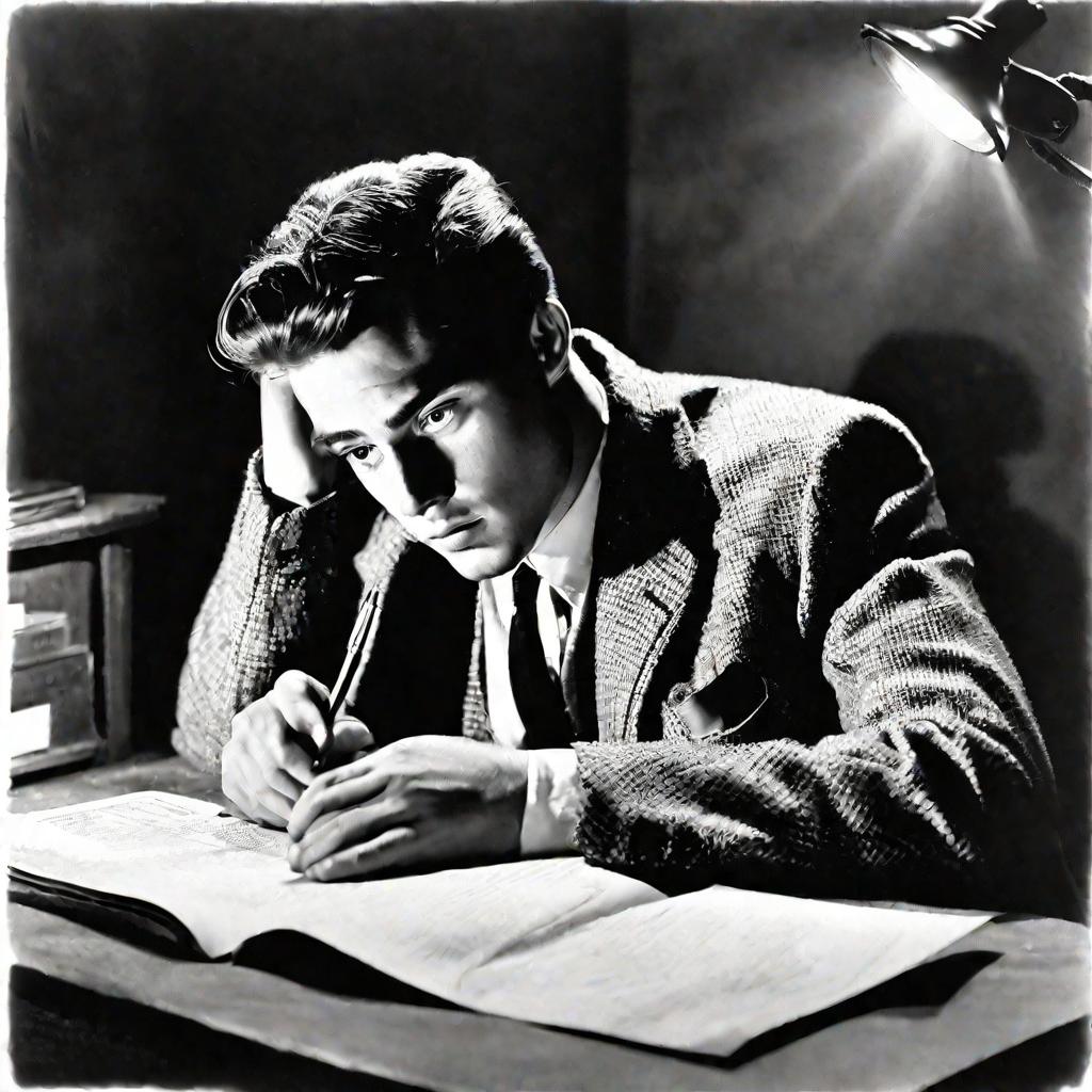Молодой человек читает документ